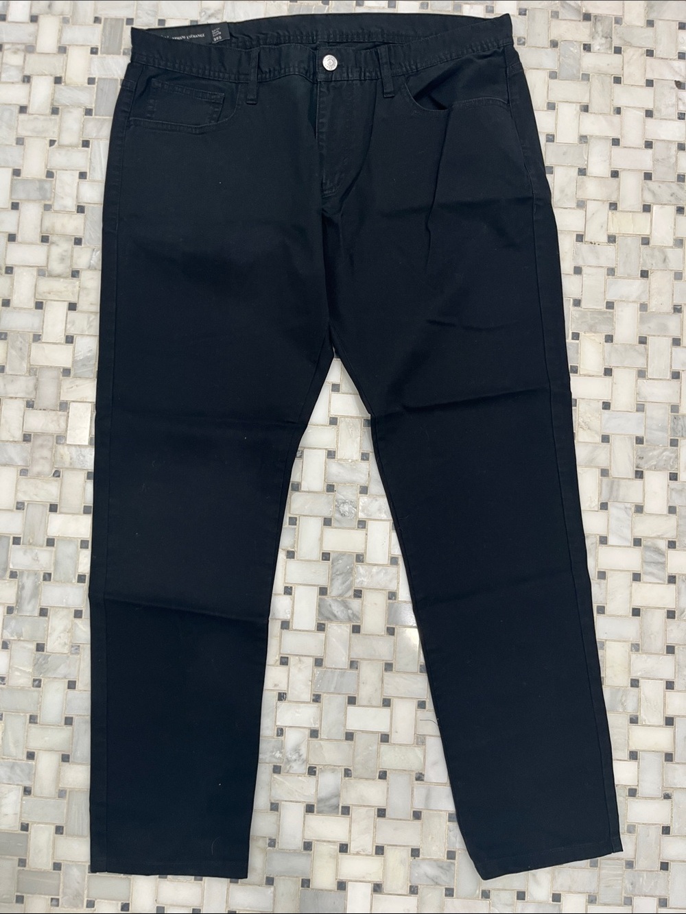 A/X Armani Exchange Men's Slim Straight Jeans in Black